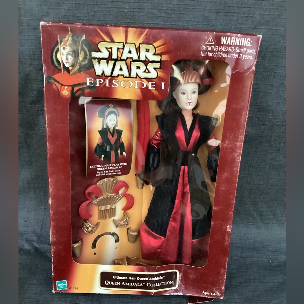 STAR WARS HASBRO DOLL #61778 QUEEN AMIDALA ULTIMATE HAIR 1998 EPISODE |